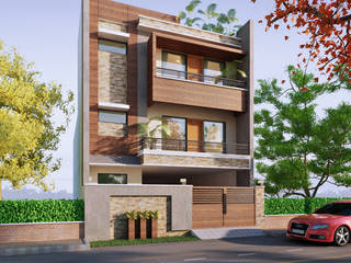 Residence Elevation, Gr. Noida, Ar. Ananya Agarwal Ar. Ananya Agarwal