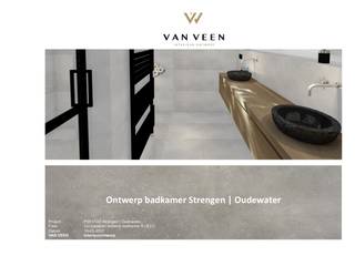 ONTWERP BADKAMER, VAN VEEN INTERIOR DESIGN VAN VEEN INTERIOR DESIGN Klassieke badkamers Beton