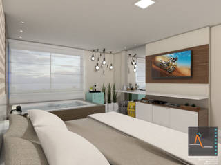 : Recámaras de estilo  por Ao Cubo Arquitetura e Interiores