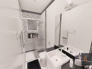 : Baños de estilo  por Ao Cubo Arquitetura e Interiores