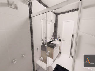 : Baños de estilo  por Ao Cubo Arquitetura e Interiores