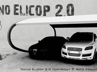 Elicop - Tettoia copertura per Auto | metallica, modulare, personalizzabile, RMG Project Studio RMG Project Studio Garage/Rimessa in stile moderno