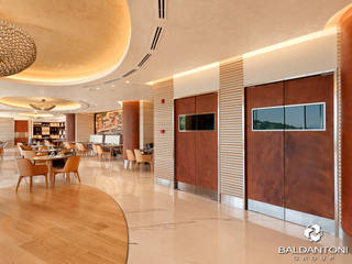 Ristorante Portofino, Paliouri, Grecia, Baldantoni Group Baldantoni Group Modern walls & floors Wood Amber/Gold