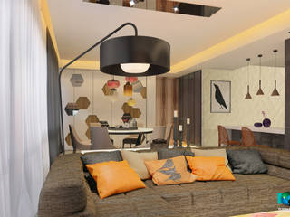 Mr. Anurag 3bhk apartment interiors, Axis Group Of Interior Design Axis Group Of Interior Design Moderne Wohnzimmer