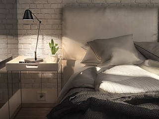 Mieszkanie jednopokojowe., hexaform - projektowanie wnętrz hexaform - projektowanie wnętrz Modern Bedroom