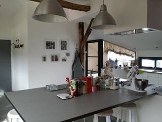 Atelier "Petits plats" - Cuisine ouverte , ADK ADK Modern style kitchen