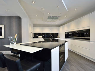 Mr & Mrs Davidson's Monochrome Kitchen, Room Room Modern kitchen Glass Black