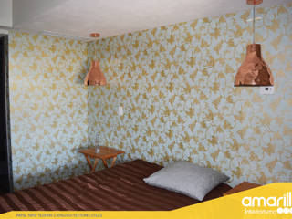 TAPICES, Amarillo Interiorismo Amarillo Interiorismo Moderne Wände & Böden Bernstein/Gold