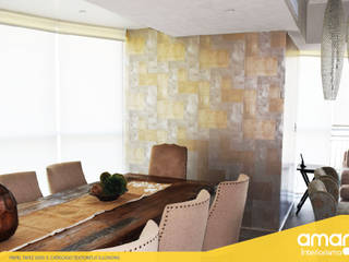 TAPICES, Amarillo Interiorismo Amarillo Interiorismo Murs & SolsDécorations murales Ambre/Or