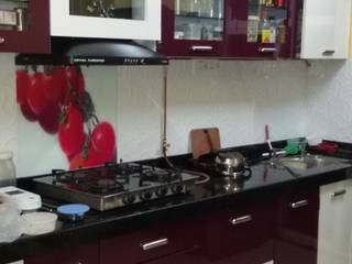 Modular kitchen at powai, My Interior Decor My Interior Decor Кухня в стиле модерн Изделия из древесины Прозрачный