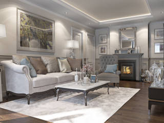 3х комнатная квартира в Москве, OBJCT OBJCT Living room