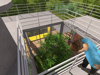 Brinquedoteca, ArqClub - Studio de Arquitetura ArqClub - Studio de Arquitetura Modern style balcony, porch & terrace Concrete
