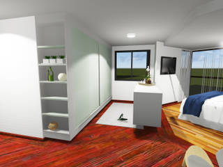 RCT, ArqClub - Studio de Arquitetura ArqClub - Studio de Arquitetura Modern style bedroom Wood Wood effect