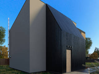 102HOUSE, Grynevich Architects Grynevich Architects Minimalistische Häuser Holz Schwarz