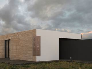 2.BOX house, Grynevich Architects Grynevich Architects Minimalist house Copper/Bronze/Brass Multicolored