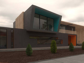 HOUSE237, Grynevich Architects Grynevich Architects Minimalistische Häuser Mehrfarbig