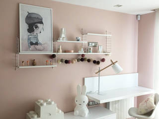 Habitación infantil Clouds Grey-Pink, TocToc TocToc Dormitorios infantiles de estilo escandinavo Rosa
