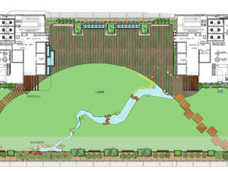 Commercial terrace garden, Land Design landscape architects Land Design landscape architects Gewerbeflächen