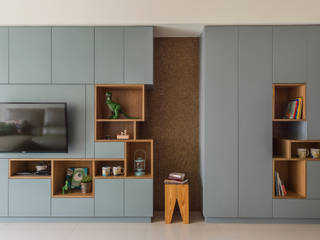 MAP HOUSE, 齊禾設計有限公司 齊禾設計有限公司 Living room Solid Wood Multicolored