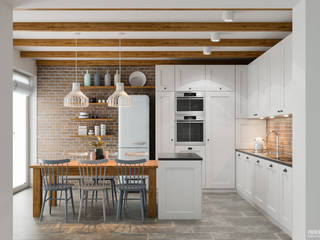 Projekt wnętrz domu jednorodzinnego w Krakowie, PRØJEKTYW | Architektura Wnętrz & Design PRØJEKTYW | Architektura Wnętrz & Design Kitchen