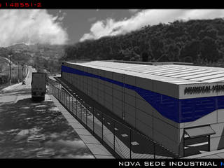 Nova Sede Mundial Vidros - Embu das Artes, Arqpre Arquitetura Pré-fabricada Arqpre Arquitetura Pré-fabricada Modern study/office Glass