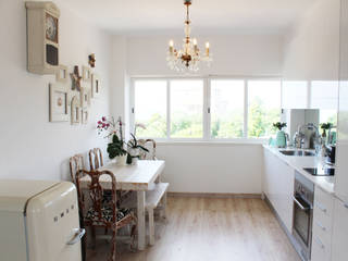 Um apartamento de Princesa, alma portuguesa alma portuguesa Rustic style kitchen