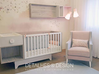 Projeto Design de Interiores - Quarto de bebé, Detalhes & Design Detalhes & Design Phòng trẻ em phong cách hiện đại
