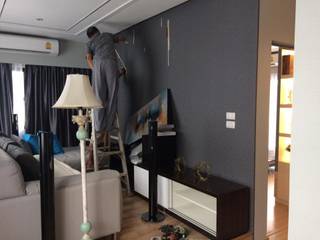 งานผ้าม่าน-วอลเปเปอร์เรียบร้อยแล้วคะ @บ้านกลางเมือง พระราม 2, Idin Home Decor Idin Home Decor