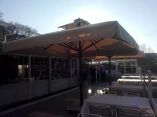 Cafe Şemsiyesi, Akaydın şemsiye Akaydın şemsiye Moderne Autohäuser Aluminium/Zink Beige
