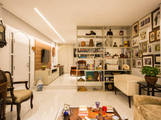 Apartamento Funcionários, Natália Parreira Design de Interiores Natália Parreira Design de Interiores Salas de estar ecléticas