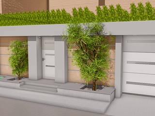 Diseño Exterior de Fachada para Vivienda Residencial, Sixty9 3D Design Sixty9 3D Design Moderne huizen
