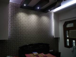 Malhotra's Residency, Fabros Interiors Fabros Interiors Paredes y pisos de estilo moderno Tablero DM