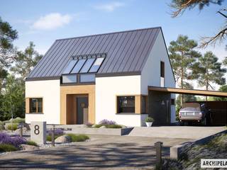 Projekt domu Neli W2 ENERGO PLUS - komfort na najwyższym poziomie , Pracownia Projektowa ARCHIPELAG Pracownia Projektowa ARCHIPELAG Modern houses