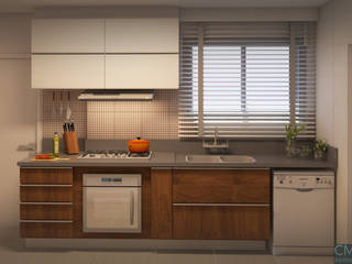 COZINHA | SB, CMS.ARQ - Camila Machado Salmória CMS.ARQ - Camila Machado Salmória ห้องครัว ไม้ Wood effect