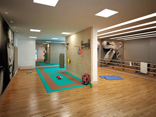 Salas de Atividade Física, Híbrida Arquitetura, Engenharia e Construção Híbrida Arquitetura, Engenharia e Construção Modern Kid's Room