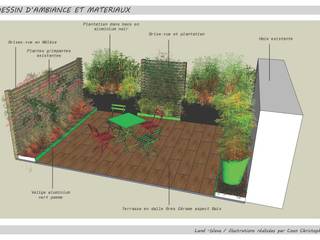 ETUDE AMENAGEMENT BALCON , LAND-WAVE LAND-WAVE Varandas, alpendres e terraços modernos