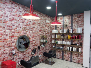 O2 PELUQUERIA Y ESTETICA - PUERTOLLANO ( CIUDAD REAL), MIMESIS INTERIORISMO MIMESIS INTERIORISMO พื้นที่เชิงพาณิชย์