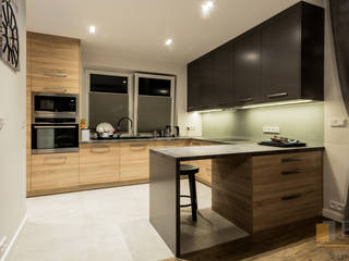 Modern kitchen, PPHU BOBSTYL PPHU BOBSTYL KitchenCabinets & shelves MDF Multicolored