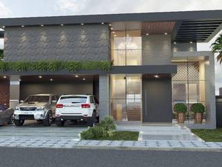 Casa JK, Janine Girotto Arquitetura Janine Girotto Arquitetura Modern houses کنکریٹ