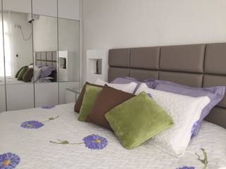 Suíte casal, Up Decor Interiores Up Decor Interiores Modern style bedroom Synthetic Brown