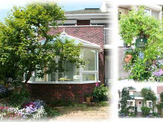草花が彩るガーデンと共に, Tomomi's トモミズ Tomomi's トモミズ Балкон в скандинавском стиле