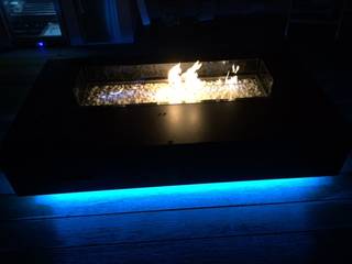 Lisbon 180 Gas Fire Table - LEDs, Rivelin Rivelin Garden Fire pits & barbecues