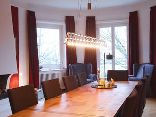 Stadtwohnung an der Alster, Carola Augustin Innenarchitektur Carola Augustin Innenarchitektur Klassische Esszimmer Rot