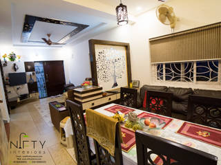 PA Bachupally Residence , Nifty Interio Nifty Interio Ruang Makan Modern Kayu Wood effect