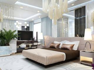 Interiors ideas for large bedroom of Katrina Antonovich, Luxury Antonovich Design Luxury Antonovich Design Modern Bedroom