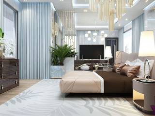 Interiors ideas for large bedroom of Katrina Antonovich, Luxury Antonovich Design Luxury Antonovich Design Modern Bedroom