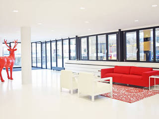 Entree kantoorgebouw Hoofddorp, By Lenny By Lenny Moderne kantoor- & winkelruimten