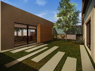 VIVIENDA YB, Estudio Pauloni Arquitectura Estudio Pauloni Arquitectura حديقة