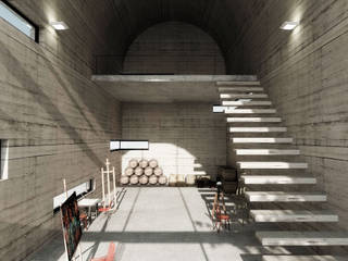 Visualizacion 3D - Taller de Arte, Polygon Arquitectura Polygon Arquitectura industrial style corridor, hallway & stairs