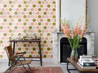 #FAB van ESTAhome.nl, ESTAhome.nl ESTAhome.nl Eclectic style walls & floors Wallpaper